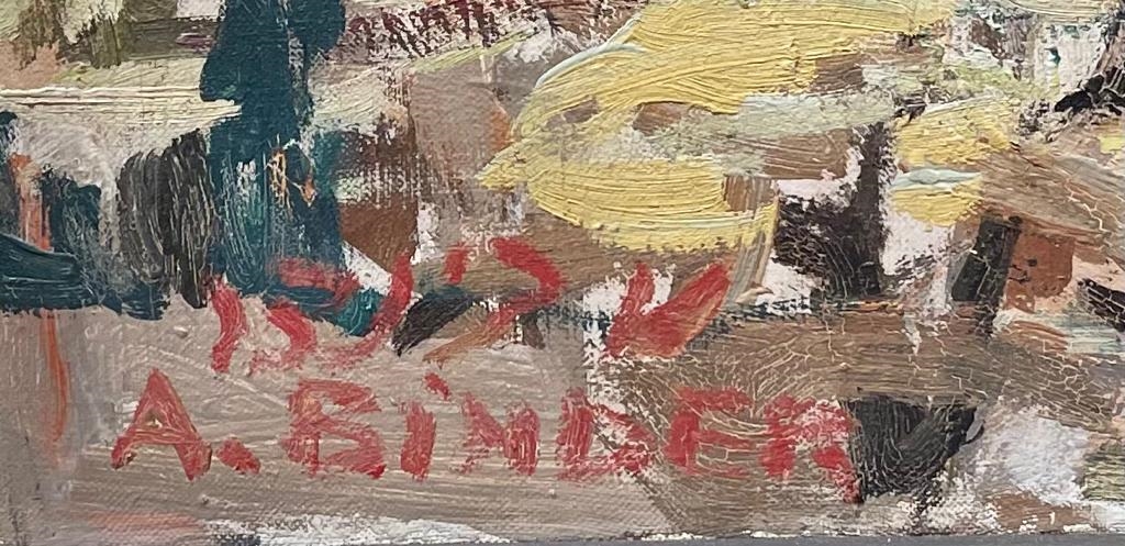 Artwork by Avraham Binder, Jerusalem view, Made of oil on canvas