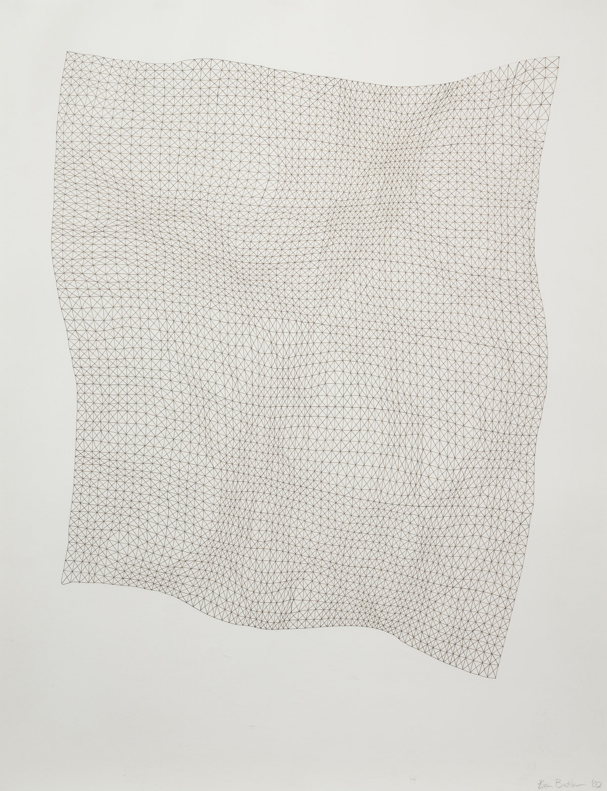 Artwork by Ben Butler, Untitled (Net), Made of graphite on paper