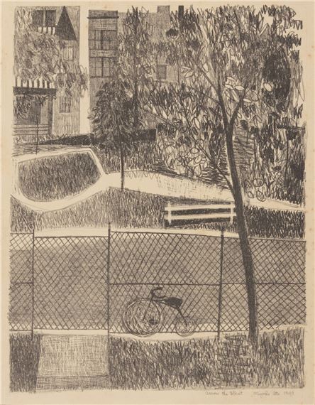 Across the Street by Miyoko Ito, 1949
