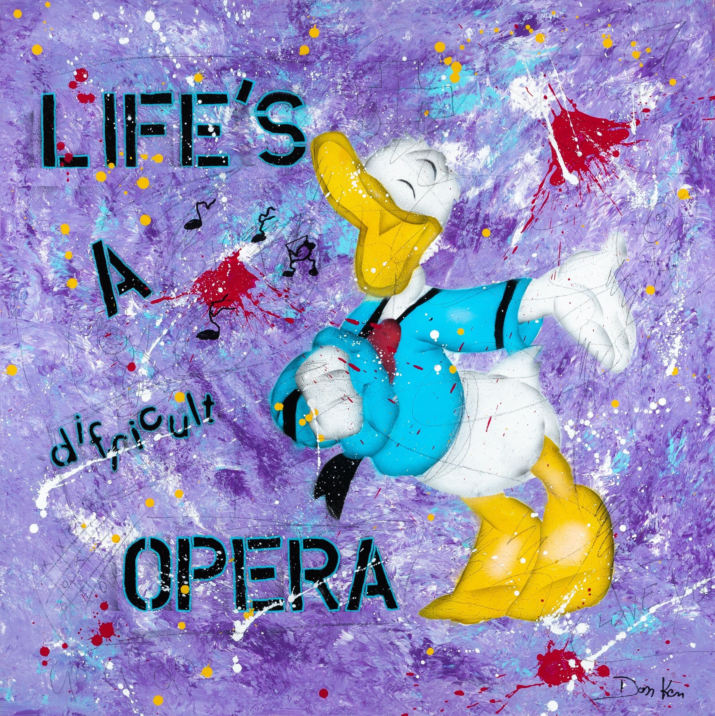 Artwork by Don Ken, Life's a difficult opera, Made of Acrylic on canvas