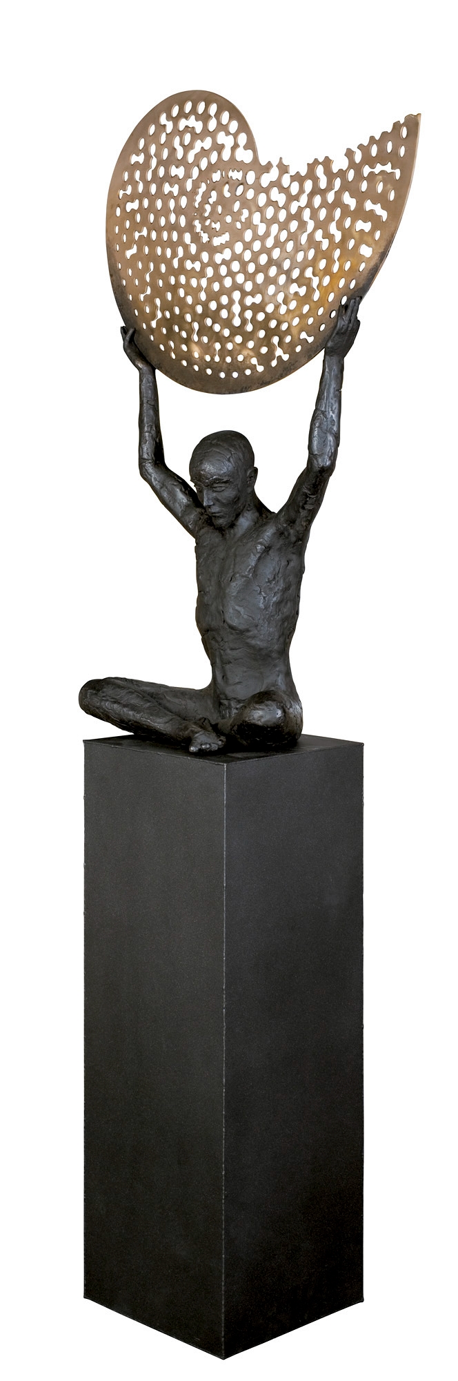 Artwork by Marek Zyga, THE BRIGHT SIDE OF THE MOON, Made of bronze