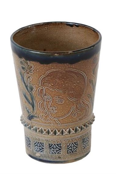 A C.J.C Bailey Fulham Pottery Stoneware Beaker by Edgar Kettle, 1875