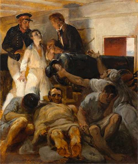 Study for ‘Cholera aboard the Melpomène’ by Horace Vernet, 1833–1834