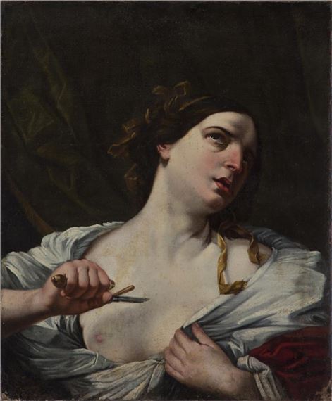 Attributed to. The suicide of Lucretia. by Giovan Giacomo Sementi