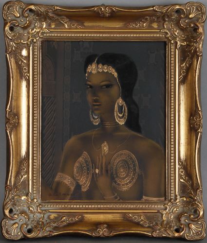 Bildnis einer Orientalin mit reichem Goldschmuck by Bernhard‏ Cullmann