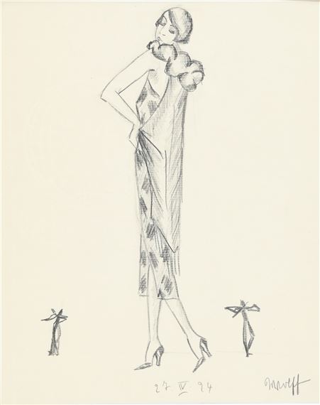 Dörte Clara Wolff | Woman in a Evening Dress (1924) | MutualArt