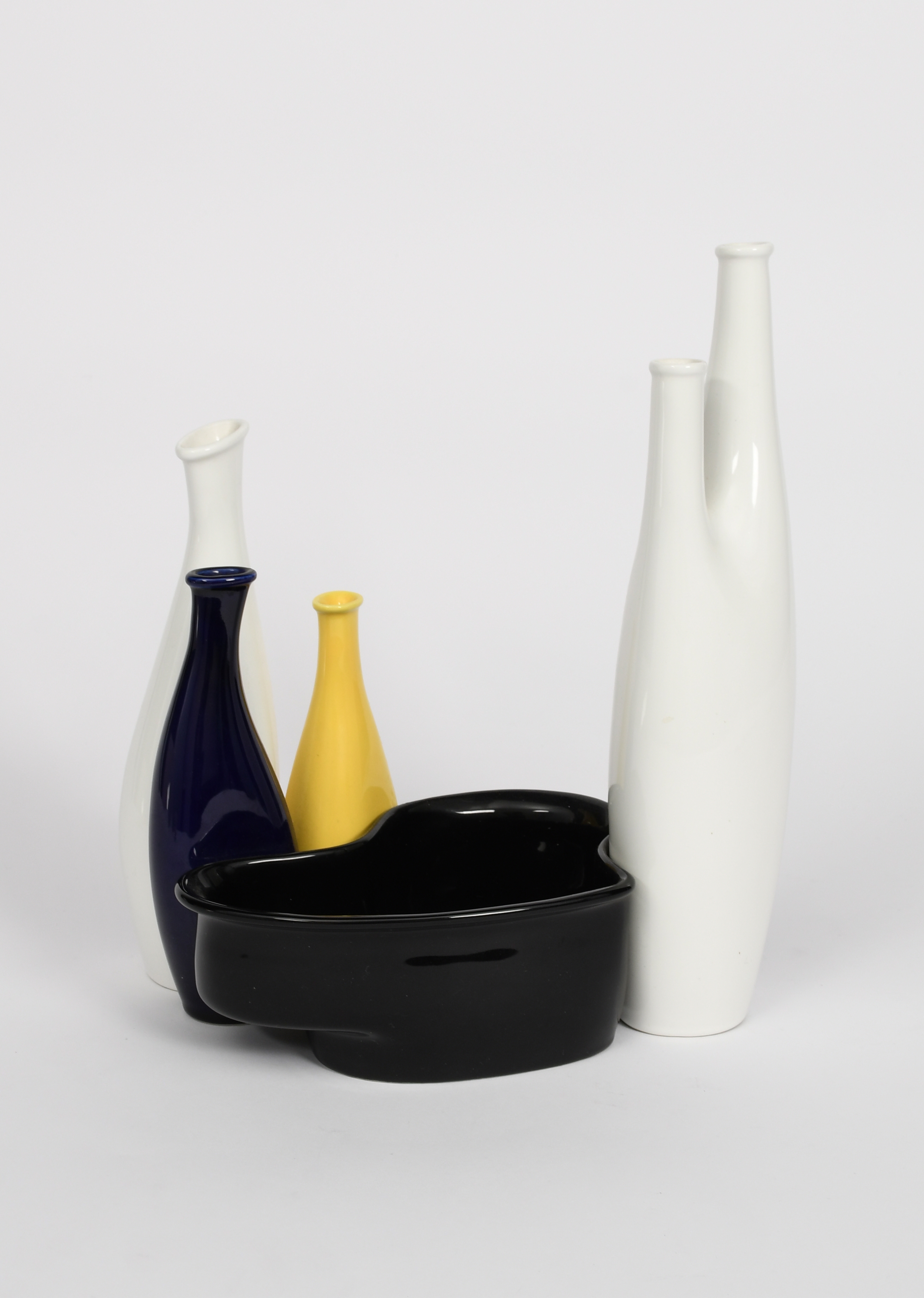 Artwork by Alessandro Medini, 'Family Vase' a ceramic vase, Made of blue, yellow and white glazes