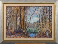 Vue d’un sous-bois en automne by Henri Deglume