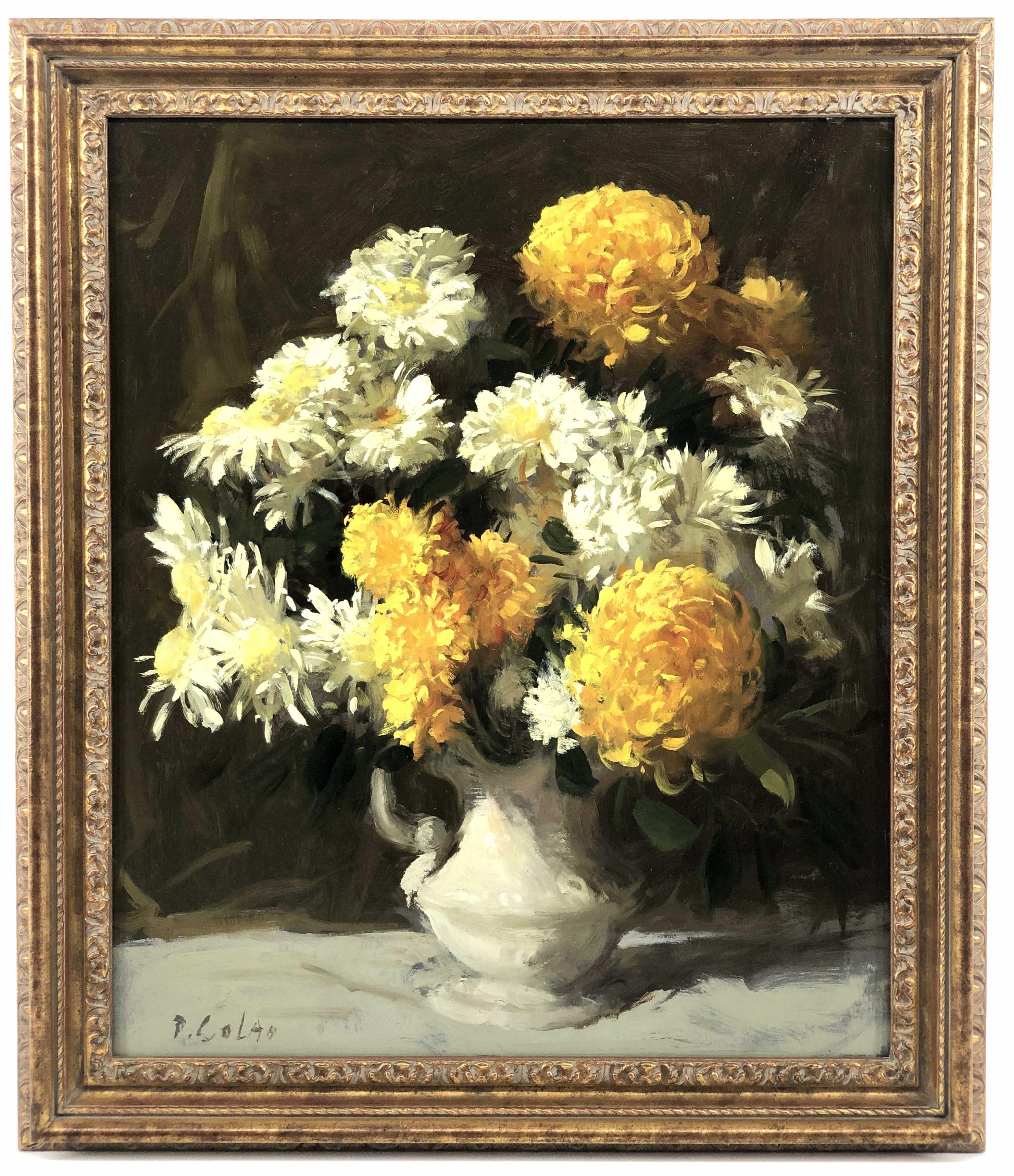 Rudolph Colao | Floral Still Life in White Vase | MutualArt