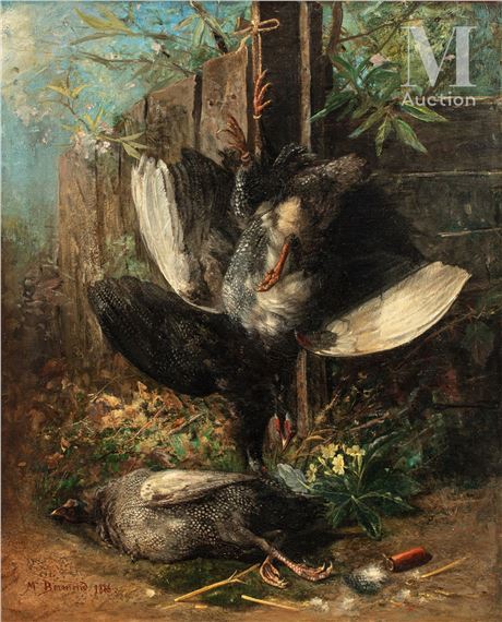 Oiseaux dans un paysage - Marie Bermond