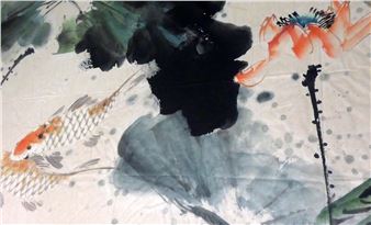 Carp and Lilies - Wu Jing Hua