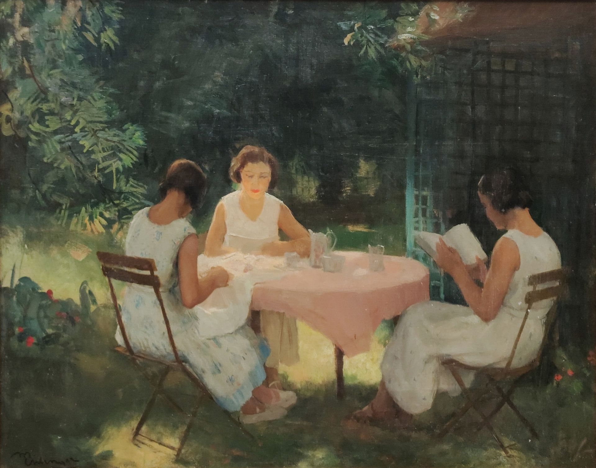 Maurice Ehlinger | Moment of relaxation in the garden | MutualArt