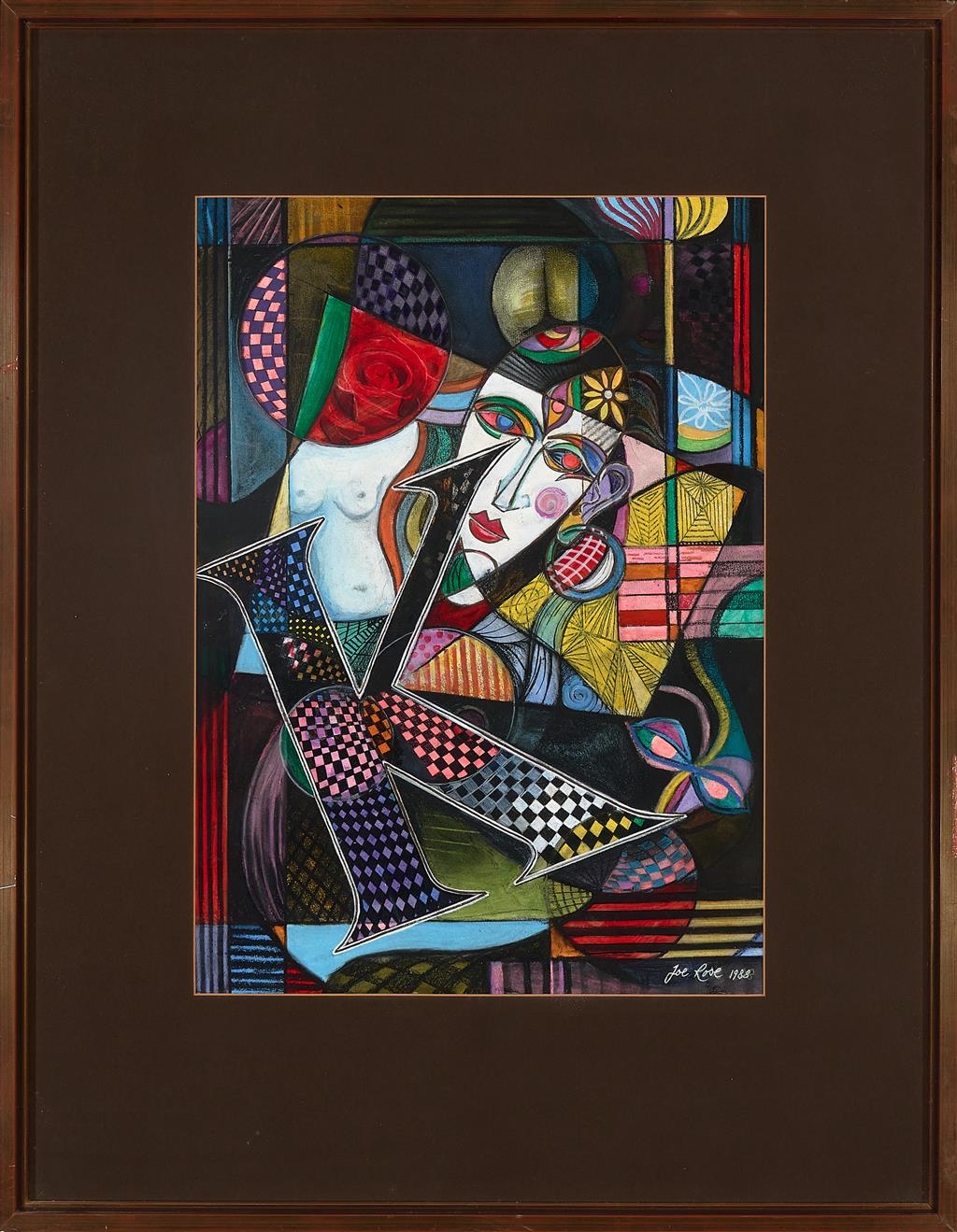 Artwork by Joe Rose, K - for Karma, Made of pastel