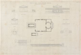 &quot;Temples ronds&quot; (pl. 3), &quot;Temples&quot; (pl. 6), &quot;Temples du Soleil à Baalbek&quot; (pl. 5), and &quot;Dômes eglises&quot; (pl. 10) - Jean-Nicolas-Louis Durand