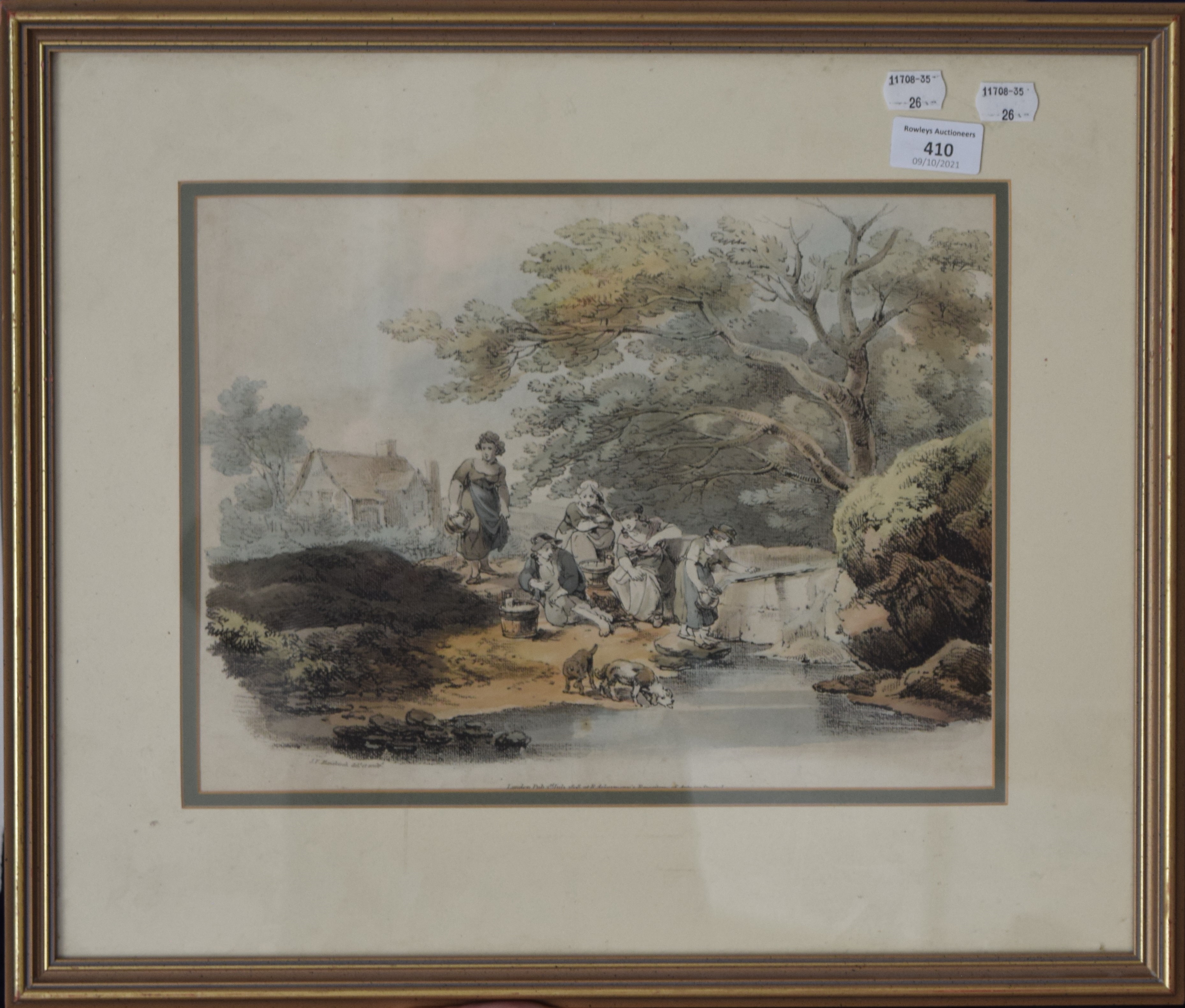 Artwork by P. E. Manskirsh, a pair of 19th century Farming Scene prints, Made of prints