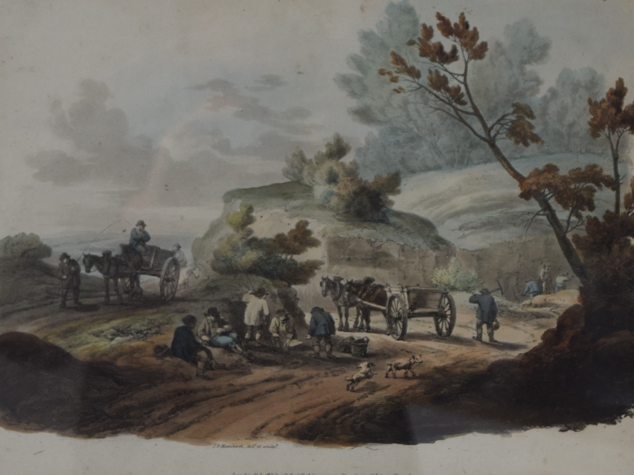 Artwork by P. E. Manskirsh, a pair of 19th century Farming Scene prints, Made of prints