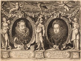 Double Portrait of the Holy Roman Emperor Matthias and Queen Anna - Gabriel Weyer