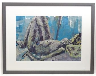 An abstract reclining nude - Sue Kirk