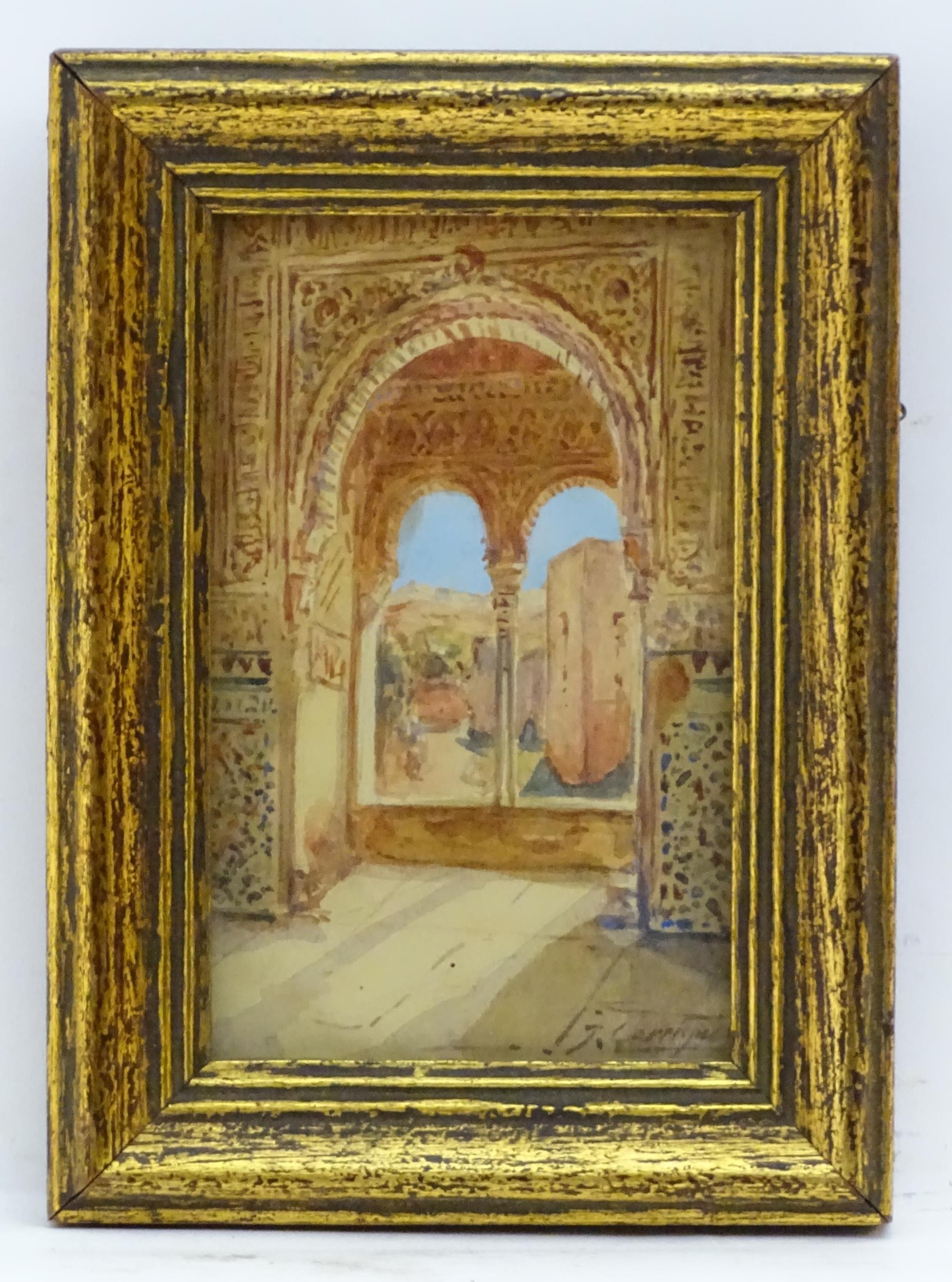 Artwork by Jose Garrigues Motos, In the Alhambra, Granada, Spain, Made of Watercolour