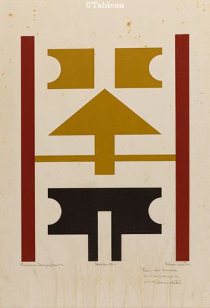 Emblema serigráfico by Rubem Valentim, 1974