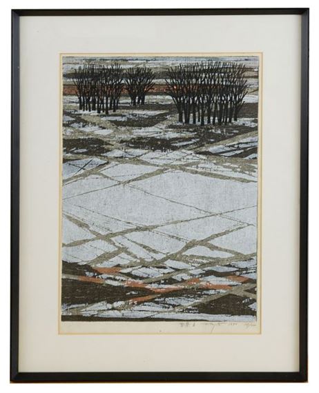 'Snowy landscape' by Fumio Fujita, 1970