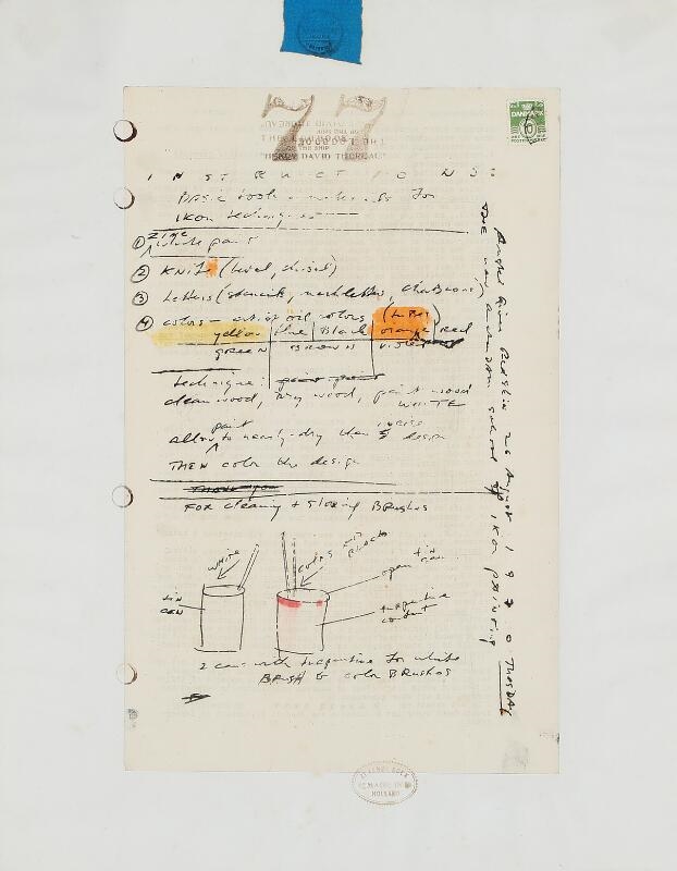 Artwork by Viktor IV, Log book sheet, Made of Mixed media