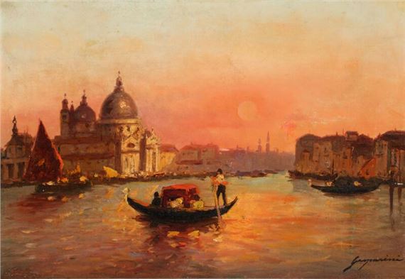 Sunset view from Canal Grande in Venice by Luigi Gasparini