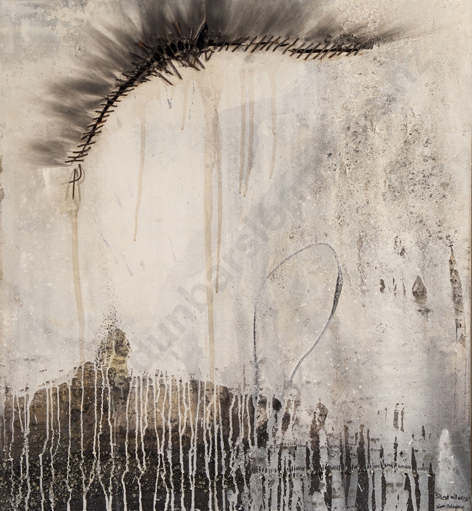 Artwork by James Robinson, James Robinson Silent Witness, Made of mixed media on canvas