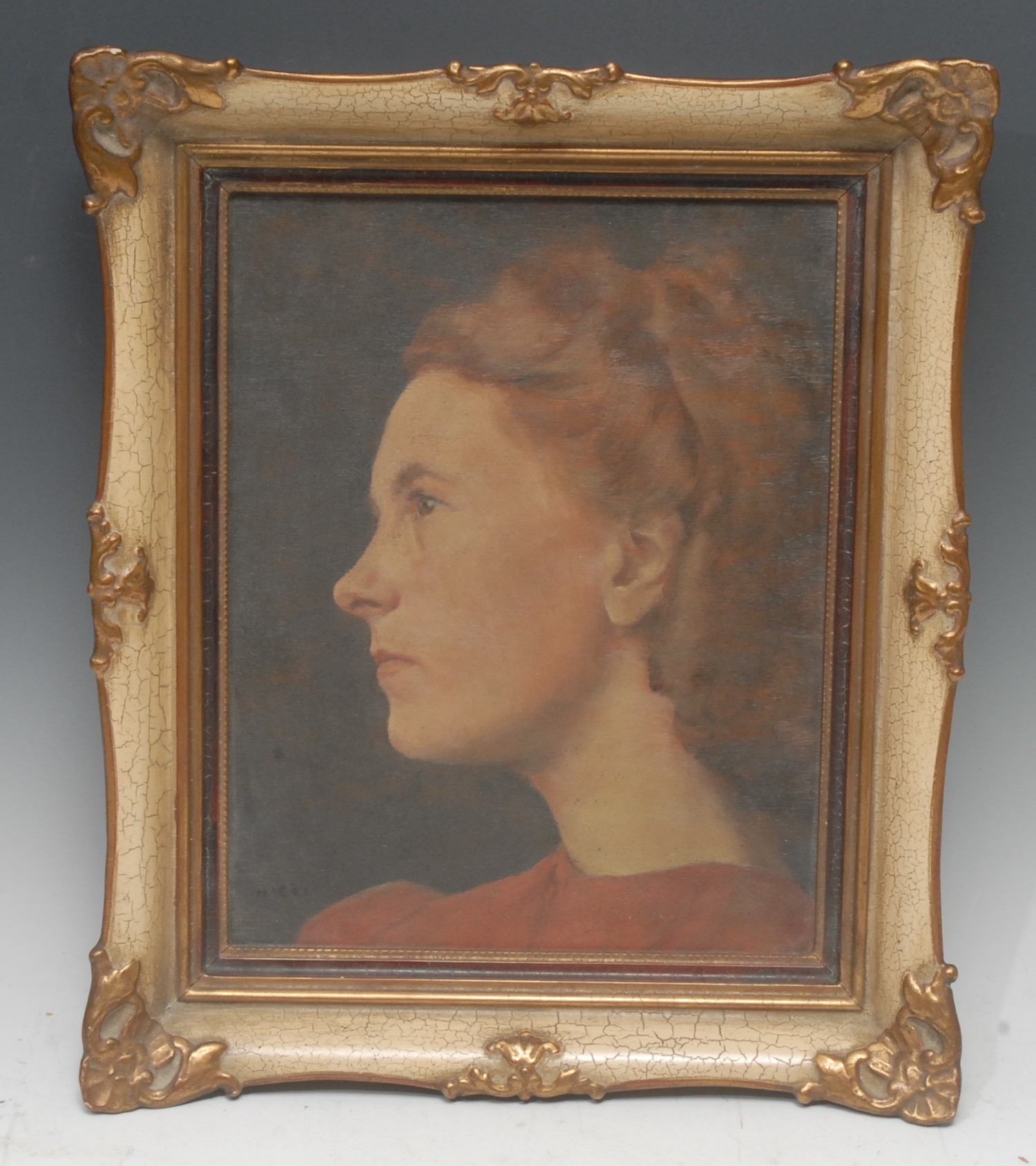 Artwork by Alfred Hierl, Portrait of Hetty Denby, Made of oil on board