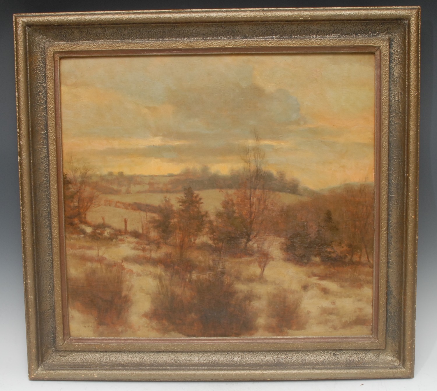 Artwork by Alfred Hierl, Winter Landscape, Made of oil on board