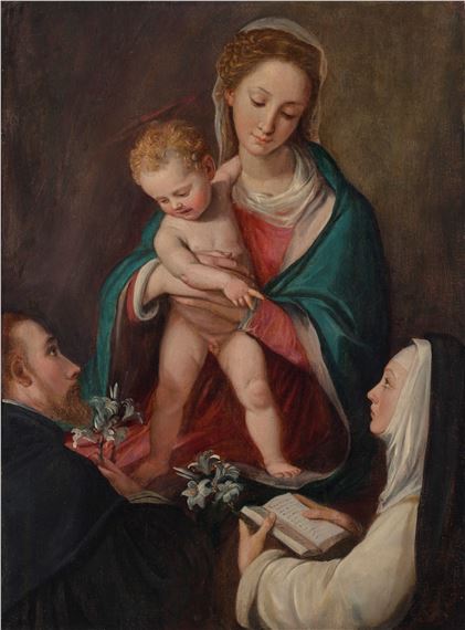 Santi di Tito | The Madonna and Child with Saint Catherine of Siena and ...