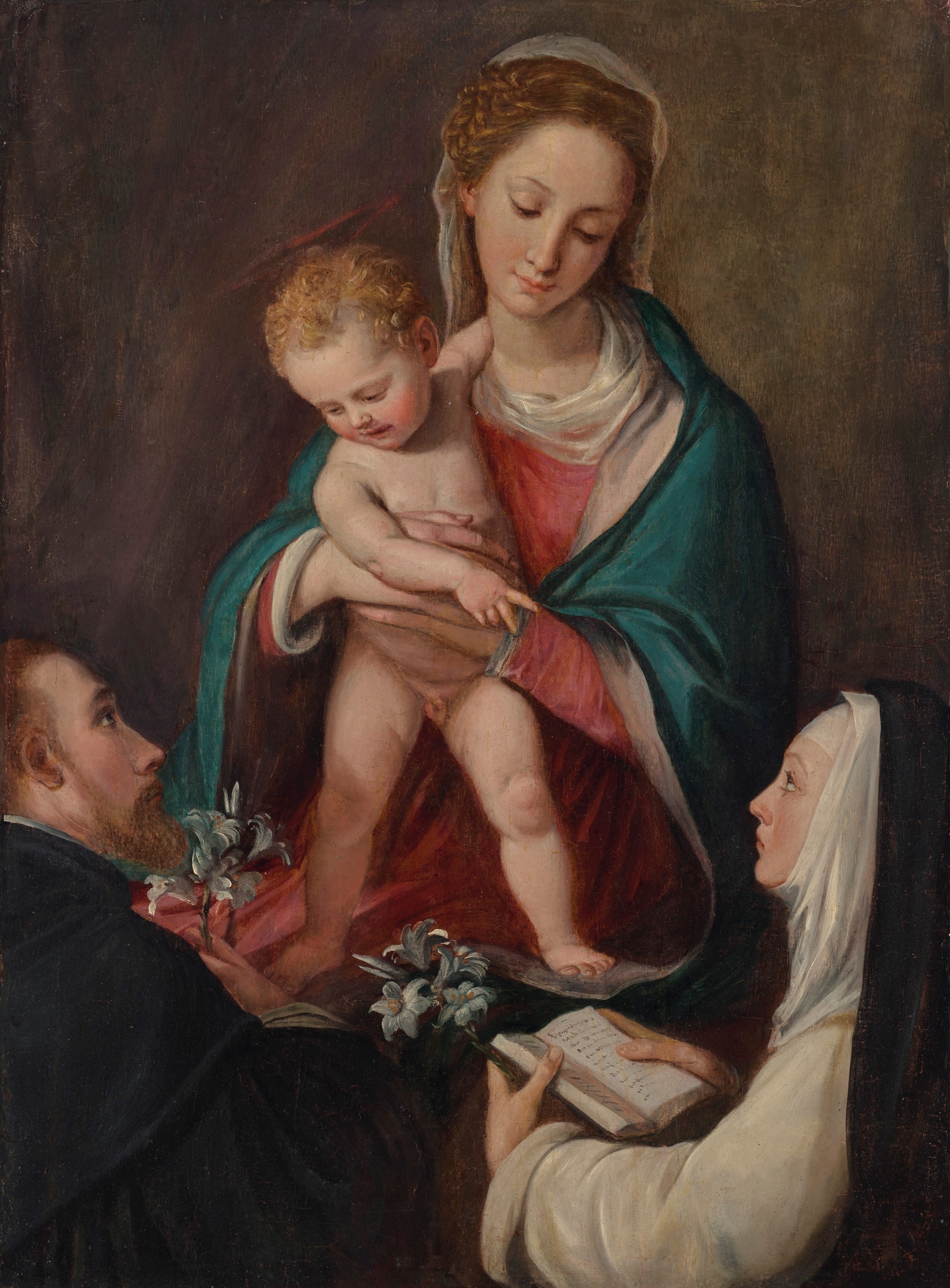 Santi di Tito | The Madonna and Child with Saint Catherine of Siena and ...