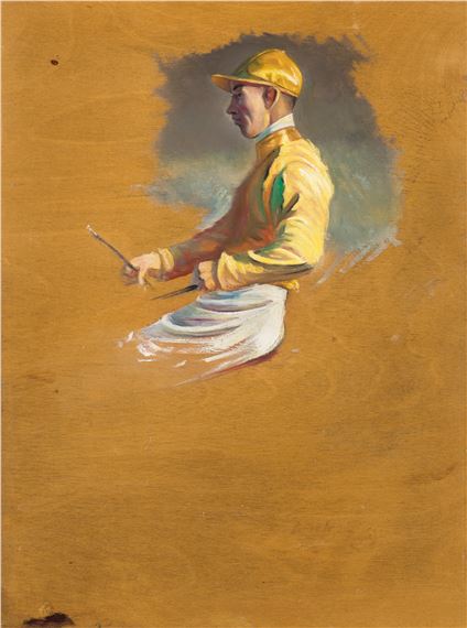 Study of a Jockey in the Duke of Westminster's Colors by Sir Alfred James Munnings