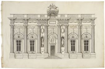 A palace façade in the Corinthian order - Jacques Androuet du Cerceau