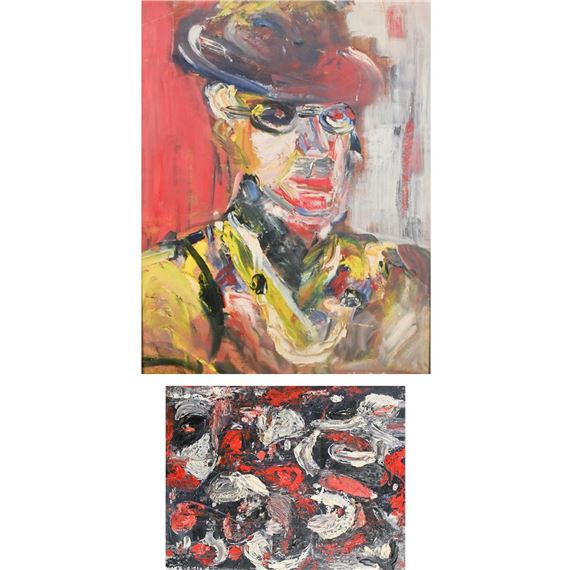 Untitled; Male Portrait with Hat - Max Oloff