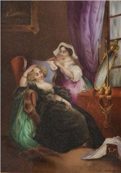 The man between two ages; The toilet; plate - Aimée Lachassaigne