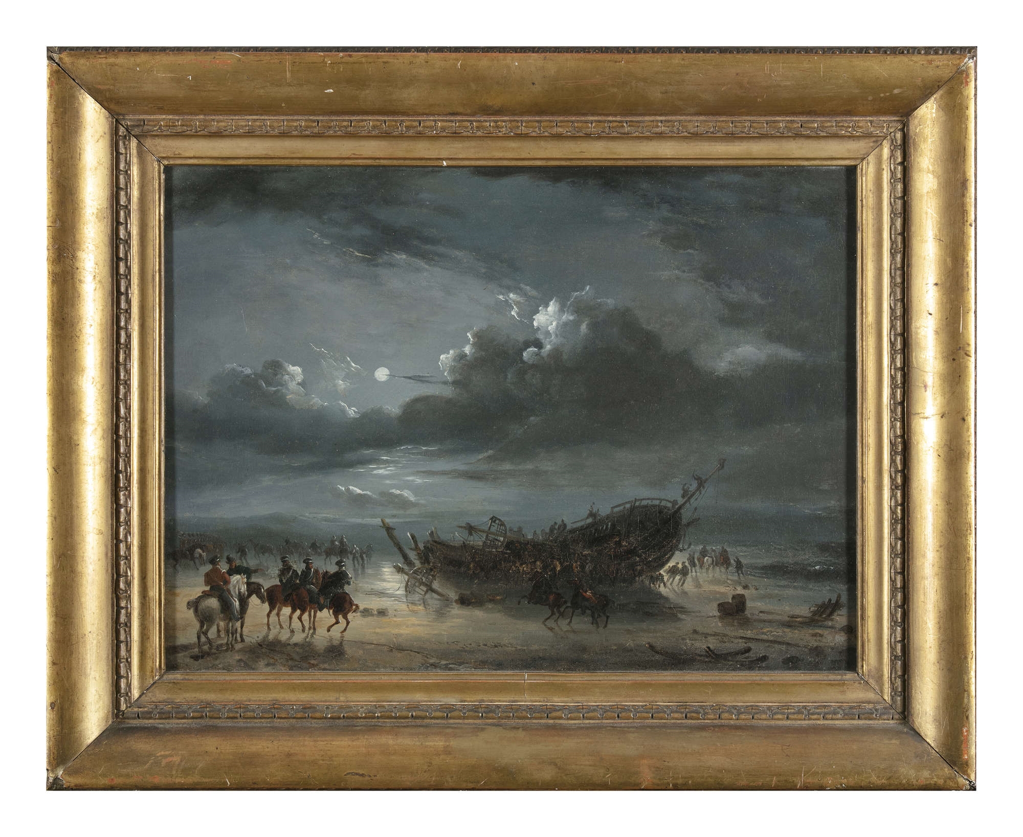 Philip James de Loutherbourg | Troops Disembarking from a Beached Sloop ...