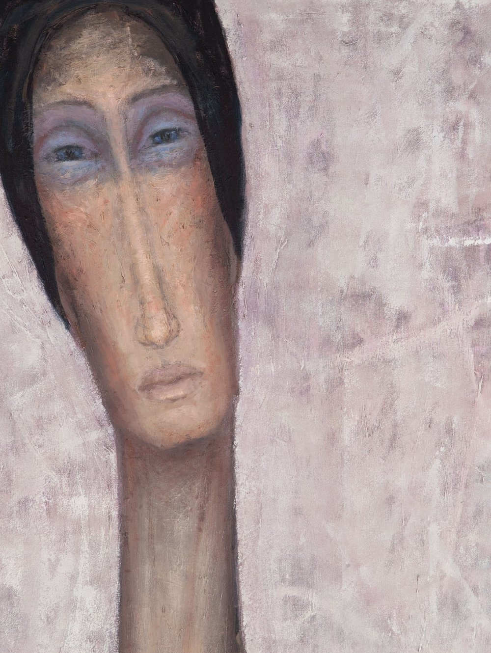 Artwork by Iza Starega, From the series: Kobiety w chustach meźczyźni w hełmach, Made of mixed media