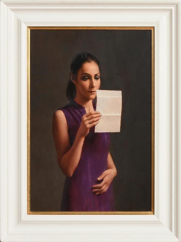 Artwork by Harry Holland, The Love Letter, Made of oil on board
