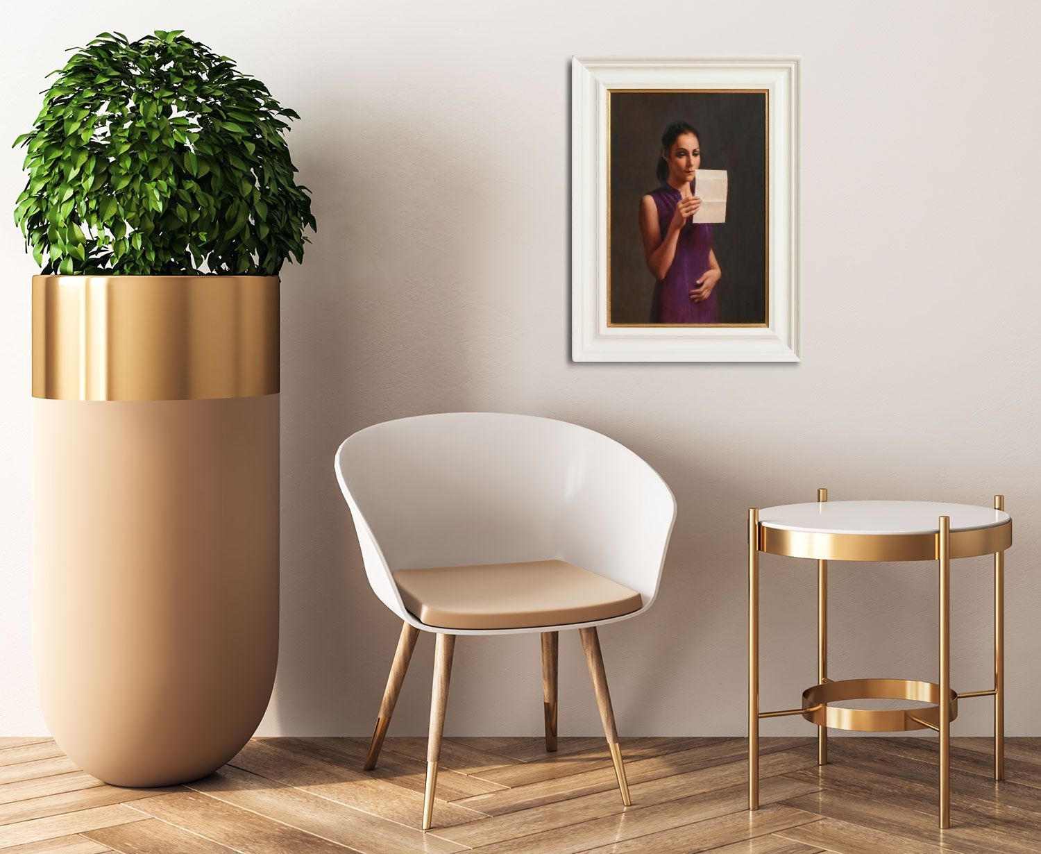 Artwork by Harry Holland, The Love Letter, Made of oil on board