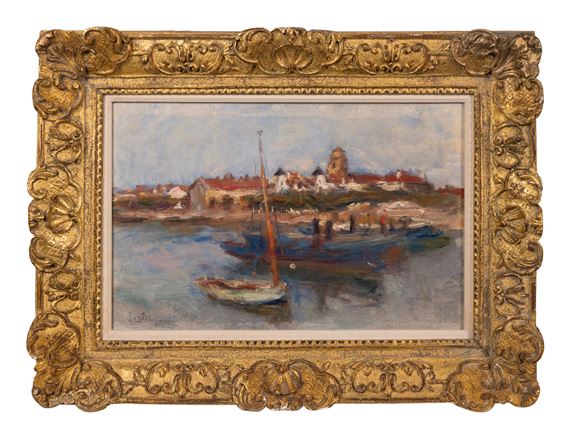 Harbor Scene by Lucien Réne Mignon