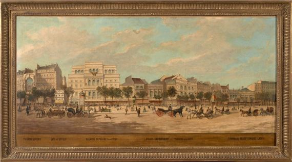 Artwork by Adolphe Théodore Jules Martial Potemont, Le boulevard du Temple à Paris en