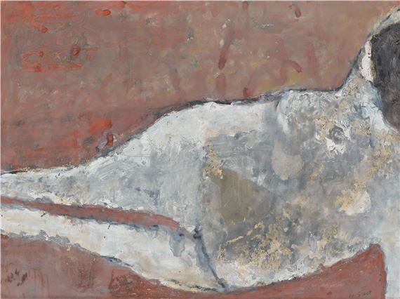 Reclining Nude by William Scott, Executed circa 1956