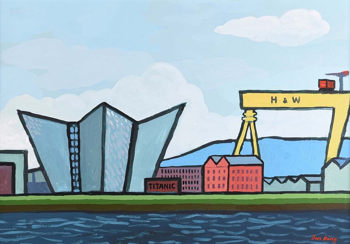 Artwork by Dan Darcy, TITANIC BELFAST, Made of OIL ON CANVAS