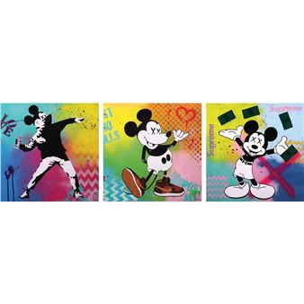 a) Banksy Inspired Mickey x Tankosb) Untitledc) Untitled - Anne Barles