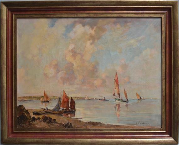 Crozon Bay, Finistère by Ernest Germain Vauthrin, 1947