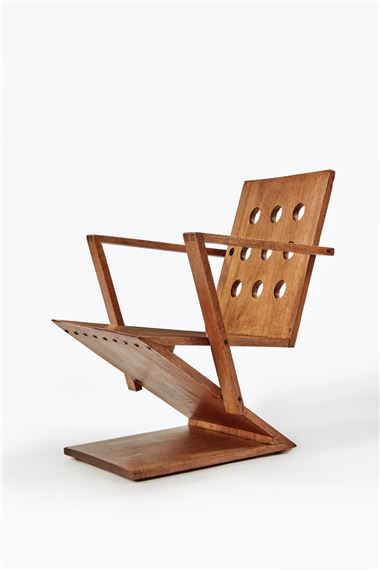 "Zig-Zag" Easy Chair by Gerrit Rietveld, designed 1934
