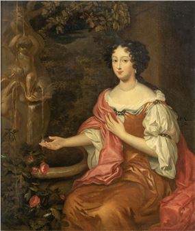 Jeune femme près d’une fontaine - Pieter van Veen