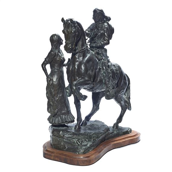 Indian on Horse with Woman by Franco Vianello, 1979