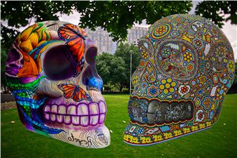Day of the Dead Skulls Settle into Discovery Green for Hispanic Heritage Month
